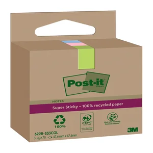 Memoblok 3M Post-it 622 RSS3COL 47.6x47.6mm assort