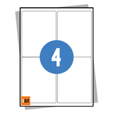 DULA Etiketten A4 4 Stickers per vel 99,1x139mm 100 vel