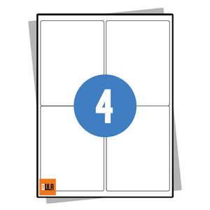 DULA Etiketten A4 4 Stickers per vel 99,1x139mm 100 vel