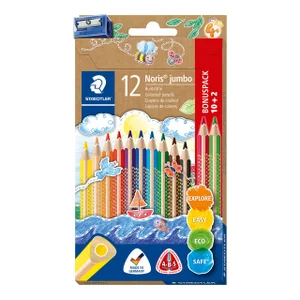 Kleurpotloden Staedtler Noris jumbo set à 10+2 kle