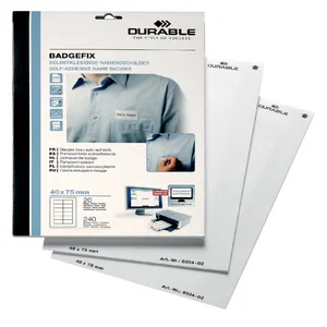 Naambadge etiket Durable 8334 40x75mm zelfklevend