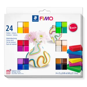 Boetseerklei Staedtler Fimo soft 8023C assorti 24