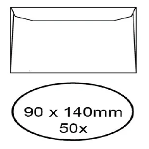 Envelop Quantore voor visitekaartjes 90x140mm 95gr