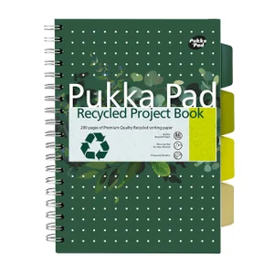 Projectboek Pukka Pad Recycled B5 lijn 4-tabs 200