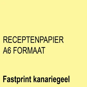 Receptpapier Fastprint A6 80gr kanariegeel 2000 ve