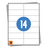 DULA Etiketten A4 14 stickers per vel 105x41mm 100 vel