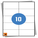 DULA Etiketten A4 10 stickers per vel 105x59,4mm 100 vel