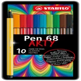 Viltstift STABILO Pen 68/10 Arty medium assorti blik à 10 stuks