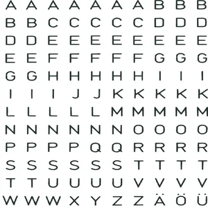 Etiket HERMA 4154 5mm letter A-Z zwart op transpar
