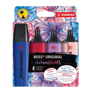 Markeerstift STABILO Boss Wildflower assorti 4 stu
