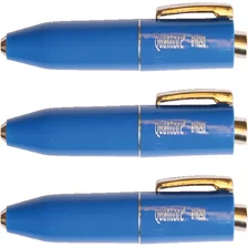 Balpen Quantore drukknop met metalen clip blauw me