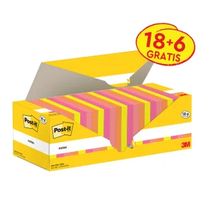 Memoblok 3M Post-it 654-COL 76x76mm kleur ass voor