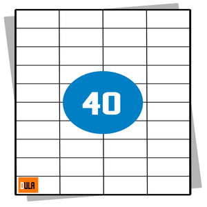 DULA Etiketten A4 40 stickers per vel 52,5x29,7mm 100 vel