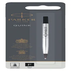 Rollerpenvulling Parker Quink fijn zwart blister