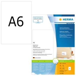 Etiket HERMA 8689 105x148mm premium wit 800 stuks