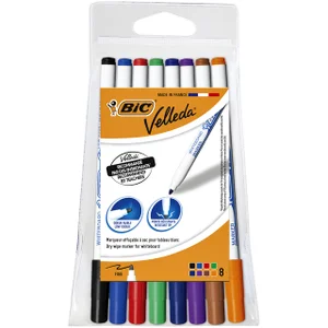 Whiteboardmarker Bic Velleda 1721 rond fijn assort
