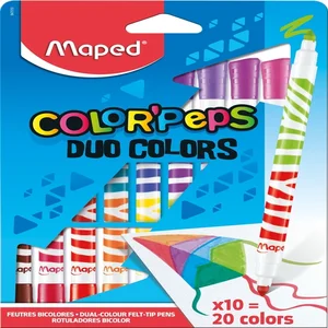 Viltstift Maped Color'Peps Duo Colors set á 10 stu