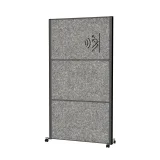 Scheidingswand MAUL akoestiek Uplight 100x180 donkergrijs antraciet frame mobiel