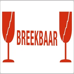 Waarschuwingsetiket IEZZY glas breekbaar 150mmx60m