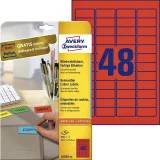 Etiket Avery L6038-20 45.7x21.2mm rood 960 stuks