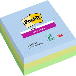 Memoblok Post-it 675-3 Super Sticky 101x101mm Oasi