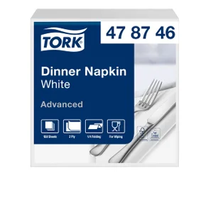 Dinerservet Tork Advanced 1/4 vouw 2-laags 395x390