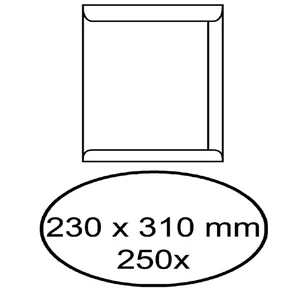 Envelop akte IEZZY 230x310mm zelfklevend 100gr wit