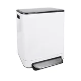 Pedaalemmer Desq 40 liter RVS wit