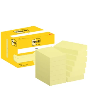 Memoblok Post-it 656 51x76mm canary yellow 12 stuk