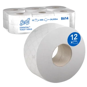 Toiletpapier Scott Essential jumbo 2-laags 200m wi