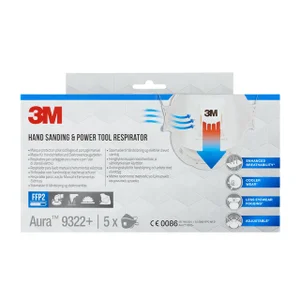 Stofmasker 3M Aura voor schuren 9322+ FFP2 met ven
