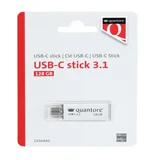 USB stick 3.1 Quantore USB-C 128GB zilver