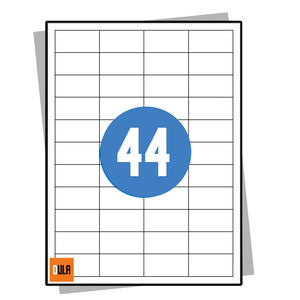 DULA Etiketten A4 44 stickers per vel 48,3x25,4mm 100 vel