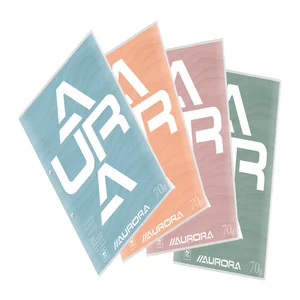 Cursusblok Aurora A4 ruit 4x8mm 2-gaats 200 pagina