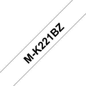 Labeltape Brother P-touch M-K221BZ ongelamineerd 9