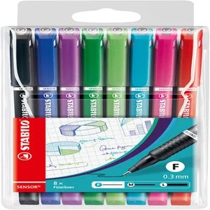 Fineliner STABILO Sensor 189/8 fijn assorti etui à