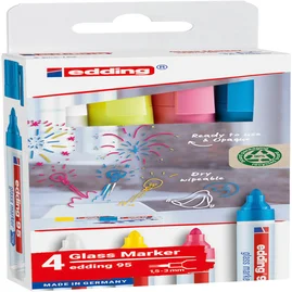 Viltstift edding 95 glasbord rond 1.5-3mm incl wit
