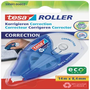Correctietape tesa® ecoLogo® 8,4mmx14m navulbaar o