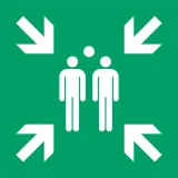 Pictogram bordje Djois Verzamelplaats 300x300mm groen