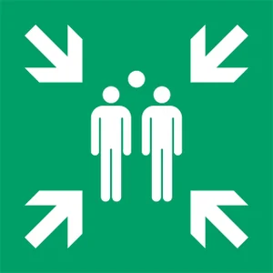 Pictogram bordje Djois Verzamelplaats 300x300mm gr