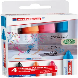 Viltstift edding 95 glasbord rond 1.5-3mm incl zwa