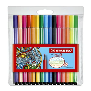 Viltstift STABILO Pen 68/15 medium assorti etui à