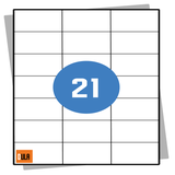 DULA Etiketten A4 21 stickers per vel 70x42,3mm 100 vel