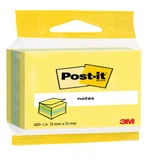Memoblok 3M Post-it 2012L 51x51mm kubus ass kleur 400 vel