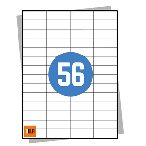 DULA Etiketten A4 56 stickers per vel 52,5x21,2mm 100 vel