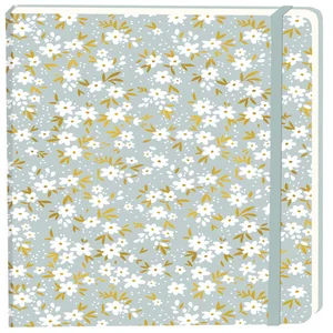Notitieboek witte bloemen A5 lijn 92 pagina's soft