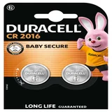 Batterij Duracell knoopcel 2xCR2016 lithium Ø20mm 3V-90mAh