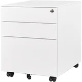 Ladeblok Euroseats 3 lade (2+1) 50x39x60cm op wieltjes wit