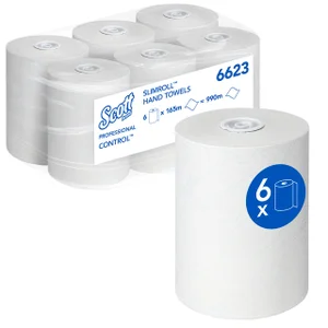 Handdoekrol Scott Control Slimroll 1-laags 165m wi