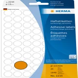 Etiket HERMA 2234 rond 13mm fluor oranje 1848 stuks